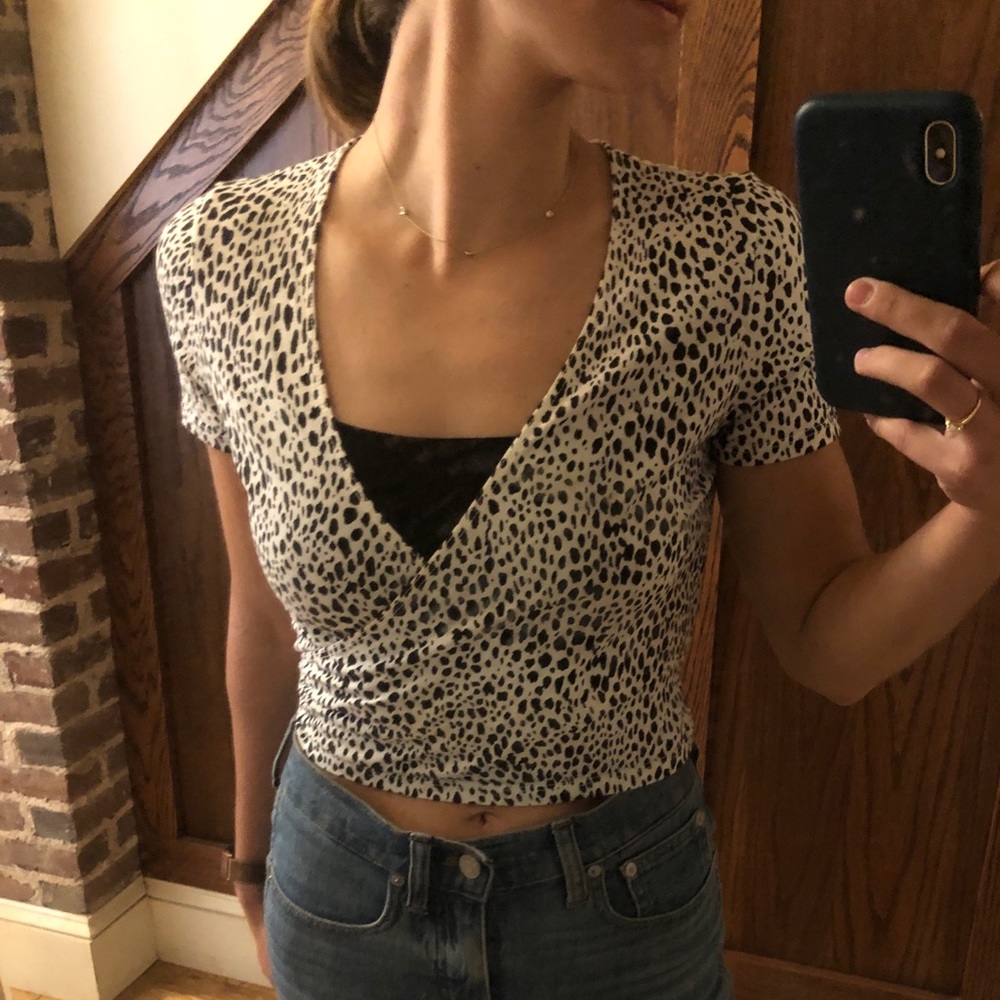 Brandy Melville wrap crop top